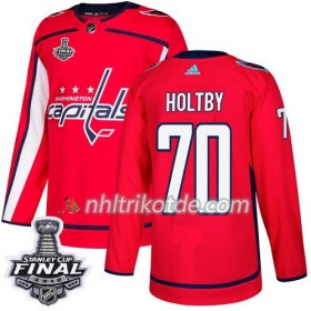 Washington Capitals Trikot Braden Holtby 70 2018 Stanley Cup Final Patch Adidas Rot Authentic - Herren